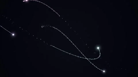 A cosmic scene showing background elements and motion in the vastness of spac Stock Footage 328885351