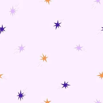Cosmic seamless pattern with stars. Vector illustration in a flat style. Inte Stock Illustration