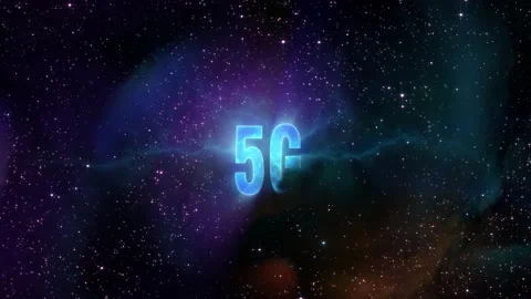 A cosmic sky with nascent 5G technology at the center. Stock Footage 167961242