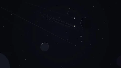 Cosmic sky planets stars orbits Stock-Footage 342553051