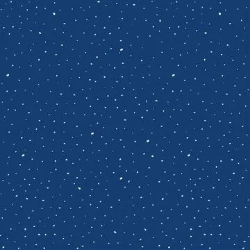 Cosmic space pattern with stars, night starry sky. Falling snow on dark blue  イラスト素材