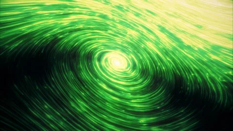 A cosmic spiral, a galactic cluster of space energy with a dark green hue. Stock Footage 299089288