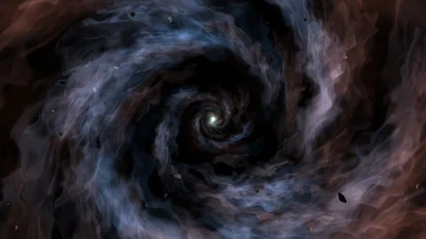 Cosmic Spiral Vortex Center Illuminates Dark Swirls Mysterious Space Scene Stock Footage 318067680