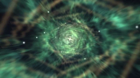 Cosmic Spiral Vortex Light Flares Depicting Energy Movement Stock Footage 300857473