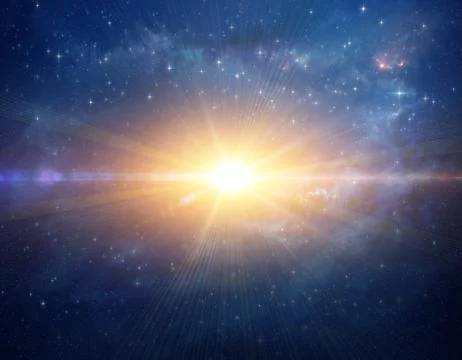 Cosmic star blast in outer space 库存照片