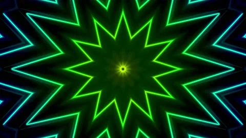 Cosmic star mandala background. Speed of light, neon glowing rays in motion. Stock Footage 169907198