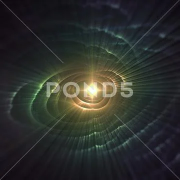 Cosmic Star Surrounded by Abstract Space Stock Photos