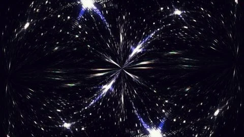 Cosmic Starfield Distortion Abstract Background with Deep Space Particles Stock Illustration