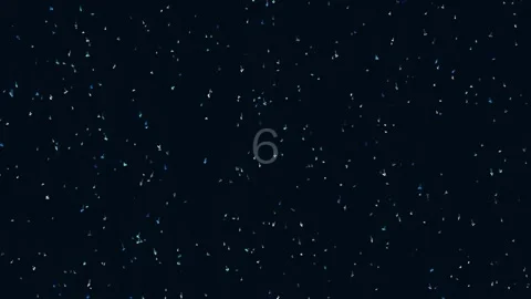 Cosmic starry night sky background with floating number nine animation Stock Footage 342115811