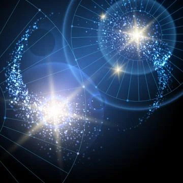 Cosmic Stars Background Stock Illustration