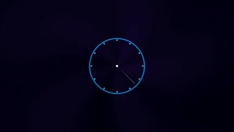 Cosmic Stopwatch Neon Circular Pulse Motion Graphic Stock Footage 342080746