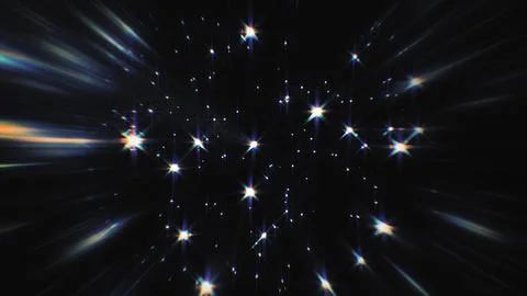 Cosmic supernova explosion with anamorphic lens flares abstract light burst Stock Illustration