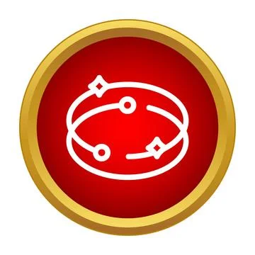 Cosmic system orbiting process icon concept Stock Illustration