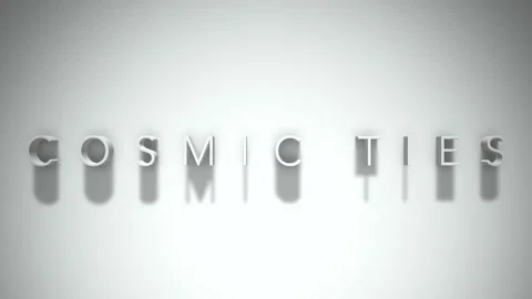 Cosmic Ties 3D title animation with shadows on a white background Stock Footage 296588955