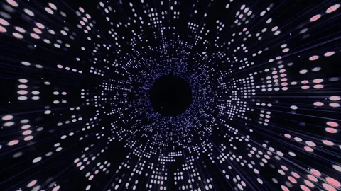 Cosmic Tunnel Light Rays Animation Stock Footage 310920401