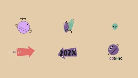 Cosmic UFO Sticker Titles for After Effects After Effects stock