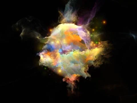 Cosmic Unfolding Stock Illustration