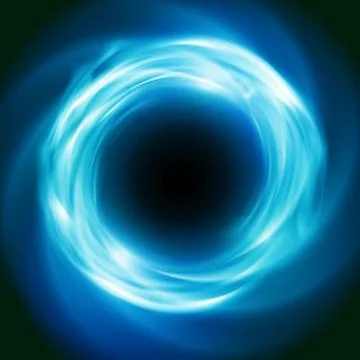 Cosmic vector background with blue glowing vortex Stock Illustration