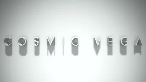 Cosmic Vega 3D title animation with shadows on a white background Stock Footage 296723973