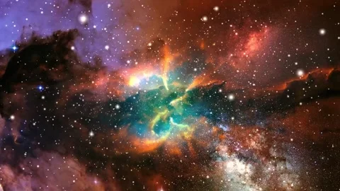 Cosmic Veil - Nebula Space Background Video stock 314130698