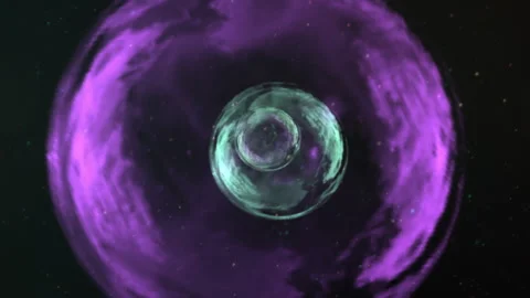 Cosmic Vibrant Bubble Nebula Space Scenery, Forward Motion Stock-Footage 299829029