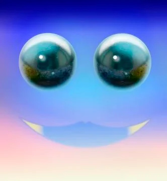 Cosmic vivacious smile Stock Illustration