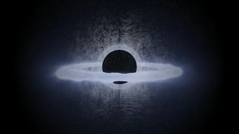 Cosmic Void Singularity and Energy Storm in Outer Space 3D Animation Video stock 345730286