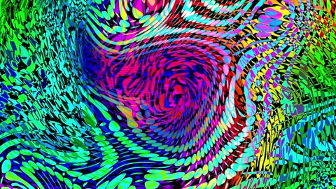 Cosmic Vortex Glitch Psychedelic Abstract Loop Background for a Dreamy Video Stock Footage 310984990