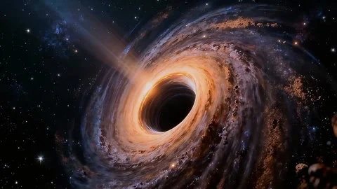 Cosmic vortex spinning through the universe, creating a mesmerizing spectacle 스톡 동영상 326502335