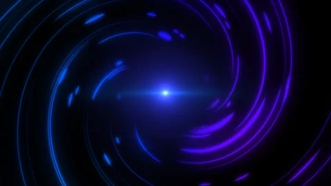 Cosmic vortex tunnel made of lines and particles, hypersonic portal in outer Stock Footage 275536534