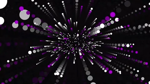 Cosmic warp speed motion background with bright particles stretching across dark 動画素材 347961799