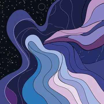 Cosmic Waves Illustration