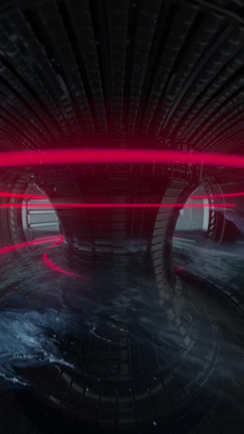 Cosmic Window: Universe Inside Reactor Stock Footage 327814887