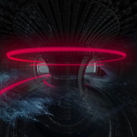 Cosmic Window: Universe Inside Reactor Stock Footage 327820642