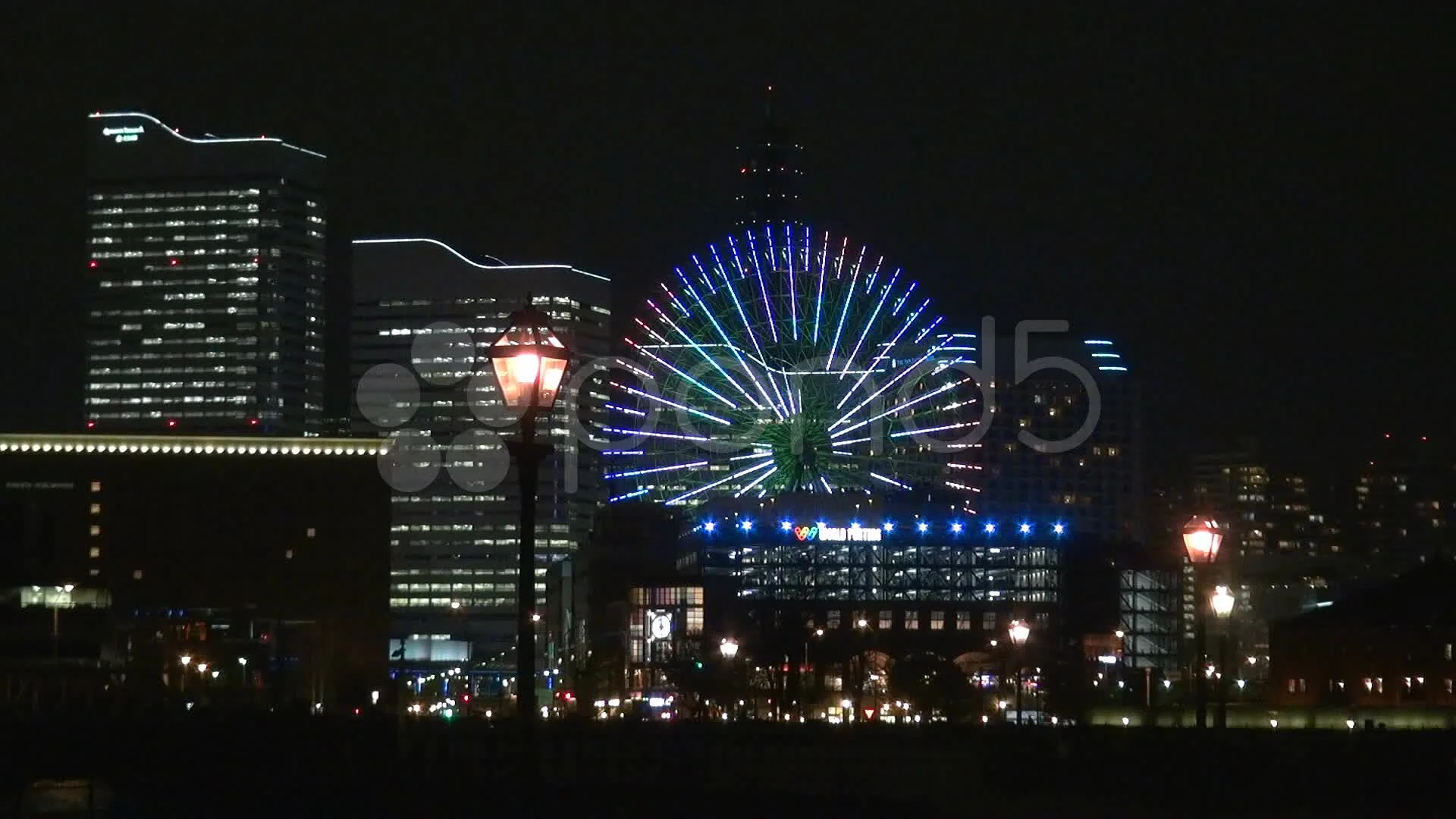 Cosmo Clock 21 Ferris Wheel At Twiligh Stock Video Pond5