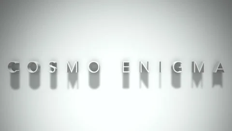 Cosmo enigma 3D title animation with shadows on a white background Stock Footage 297999642