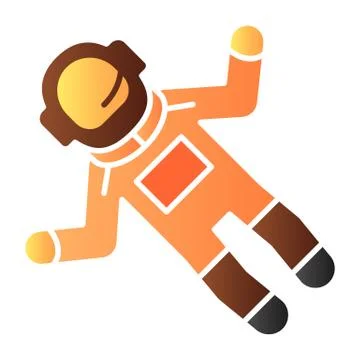 Cosmonaut flat icon. Spaceman color icons in trendy flat style. Astronaut Stock Illustration