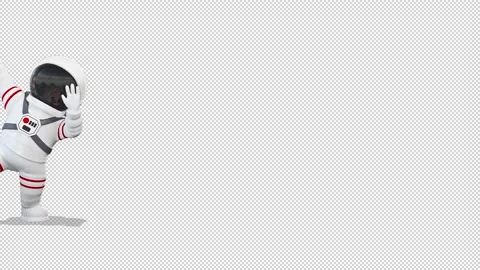 Cosmonaut greeting 库存影片 166430681