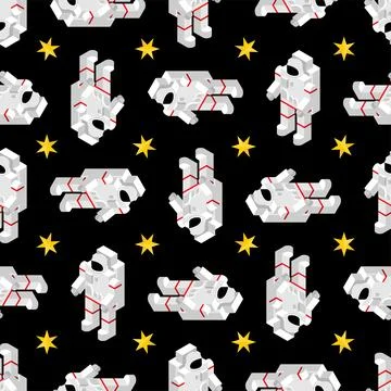 Cosmonaut pattern seamless. Astronaut background. Ornament of kids fabric イラスト素材