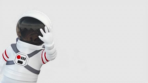 Cosmonaut peeping 库存影片 166430678