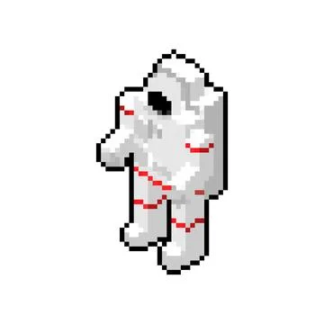 Cosmonaut pixel art. 8 bit Astronaut in spacesuit. pixelated illustration Stock Illustration