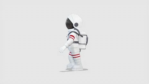 Cosmonaut walking side view 库存影片 166430735