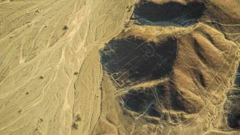 Cosmonaute On nazca flat Foto stock