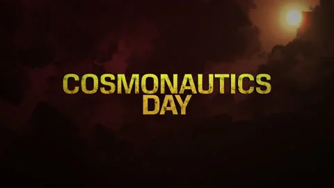 Cosmonautics Day with dramatic cloud in sunset sky Video stock 236178566