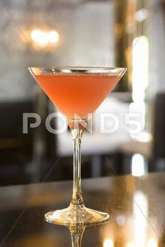Cosmopolitan on Bar Stock Photos