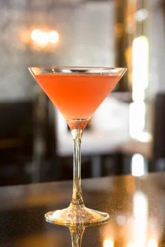 Cosmopolitan on Bar Stock Photos