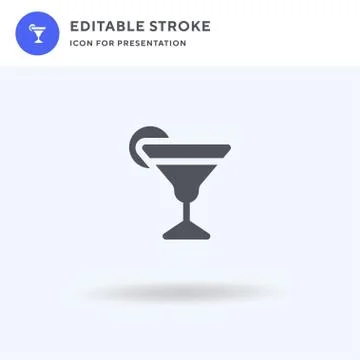 Cosmopolitan icon vector, filled flat sign, solid pictogram isolated on white イラスト素材