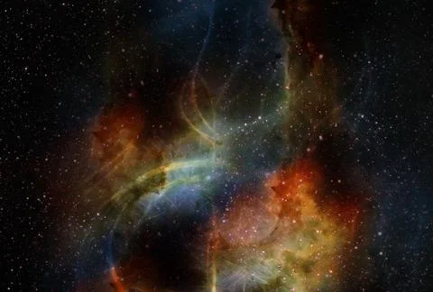 Cosmos and fractal effect, computer collage. Elements of this image furnished by Illustrazione stock