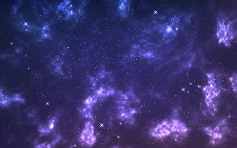 Cosmos background. Realistic starry texture. Nebula light effect. Beautiful Stock Illustration