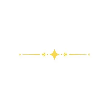 Cosmos celestial divider border cartoon vector illustration Illustrazione stock